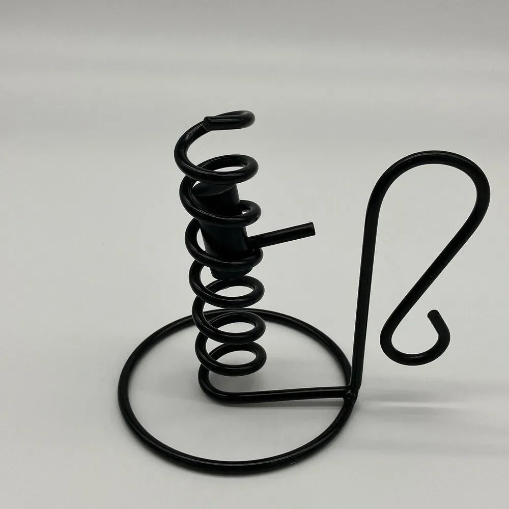 Vintage Hand Wrought Iron Spiral‎ Colonial Courting Candle